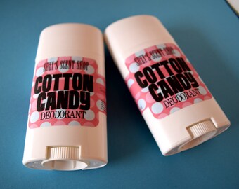 Aluminum Free Deodorant - Cotton Candy - Odor fighting - Teen Deodorant - Bath and Body - Personal Care