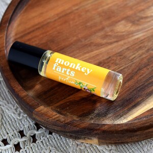 Monkey Farts Perfume Oil for Kids, Banana bubblegum strawberry scent,  Roller Ball Scented Perfume