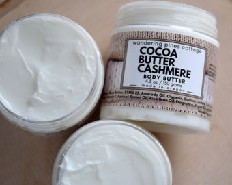 Cocoa Butter cashmere Real Body Butter, lotion with shea butter, hand and body lotion, moisturizing body cream