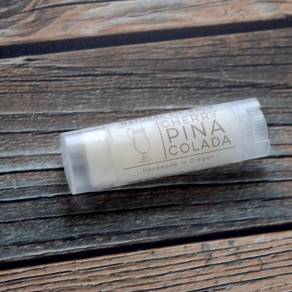 Cherry Pina Colada Vegan Lip Balm, Handmade Lip Balm, Vegan Lip Repair, Chapped Lip Care