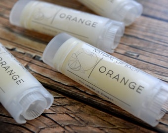 Orange Flavored Lip Balm, Vegan Lip Balm, Natural Lip Repair, Moisturizing Lip Care, Citrus Lip balm