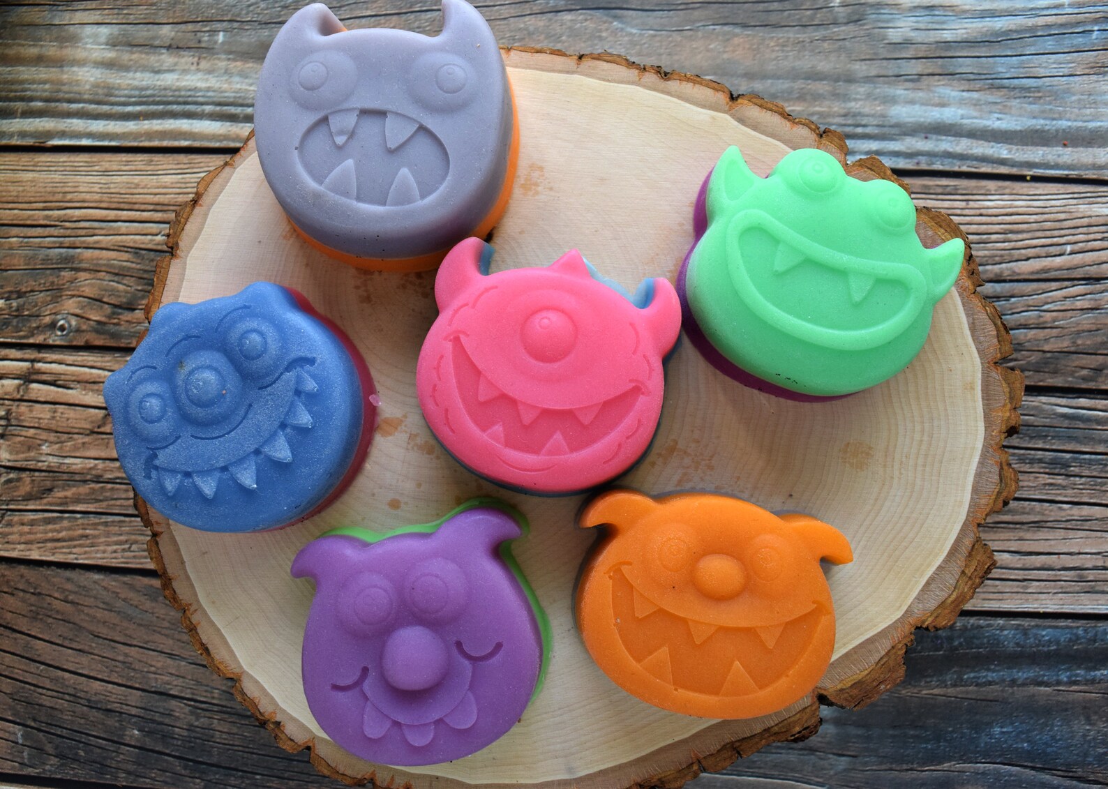 Halloween Monster Soaps Fun Kid Soaps Monster Shaped Soaps Etsy