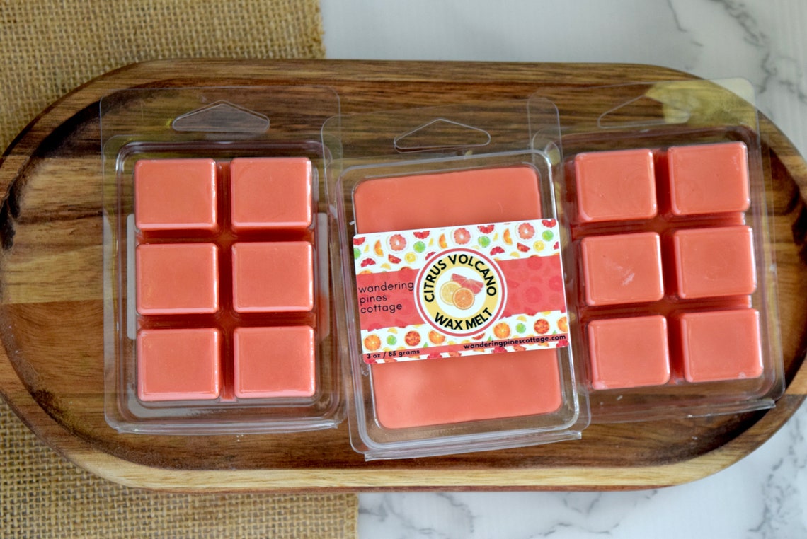 Citrus Volcano Melt Wax Tart for Warmers Clamshell Wax Melt Etsy