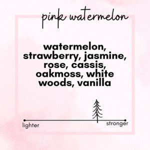 Scented Candle, Pink watermelon, Handpoured Spring Summer Scent, Home fragrance, Home decor image 3