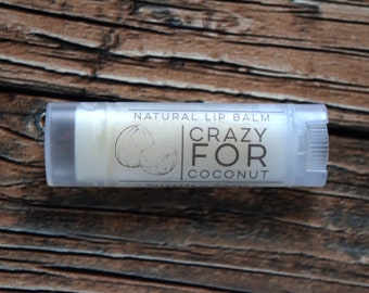 Coconut Lip Balm, vegan lip balm, chapped lip care, lip moisturizer, dry lip repair, gift for her, spa gift