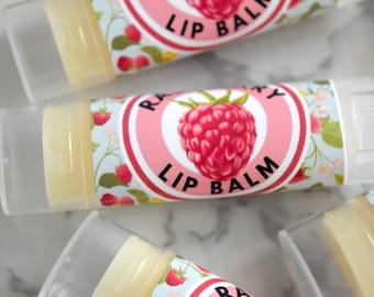 Raspberry lip balm, lip moisturizer, chapped lip repair, handmade lip balm, spa gift,