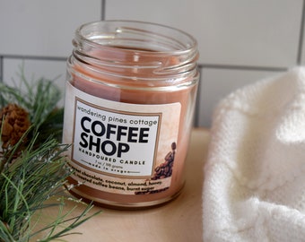 Candle scented in coffee ,  Handpoured scented candle, Espresso scent, Coffee Shop, Home fragrance, Home decor