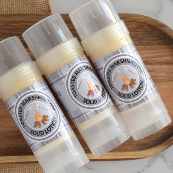 Lotion Bar for dry cracked skin, Solid Lotion, Toasted Marshmallow, Lotion Stick, Foot balm, Skincare