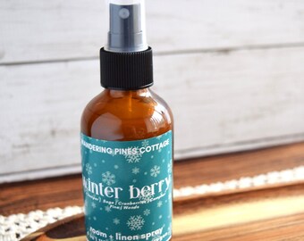 Winter Berry Room and Linen Spray, Odor Eliminator, Christmas Scent, Home Fragrance, home decor