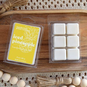 Iced Pineapple Wax Melt, Wax Tart for warmers, Clamshell Wax Melt, fragrance for the home