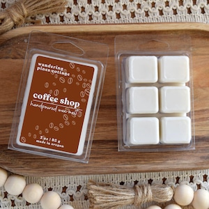 Coffee Shop Espresso wax melts for warmers Clamshell Wax Melt tart, Home fragrance, smells like coffee