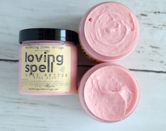 Loving Spell Body Butter, lotion with shea butter, hand and body lotion, moisturizing body cream
