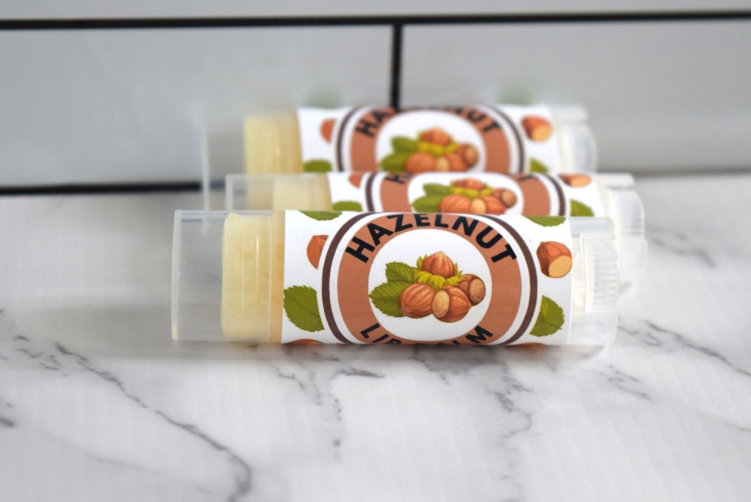 Hazelnut Lip Balm, Vegan Lip Balm Lip Butter, Lip Moisturizer, Chapped