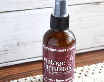 Vintage Christmas Room and Linen Spray, Odor Eliminator, Christmas Scent, Home Fragrance, home decor