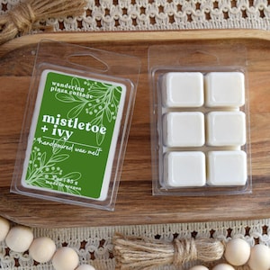 Mistletoe and Ivy wax melts for warmers Clamshell Wax Melt tart, Christmas Home fragrance