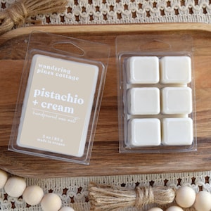 Pistachio and Cream wax melts for warmers Clamshell Wax Melt tart, Home fragrance