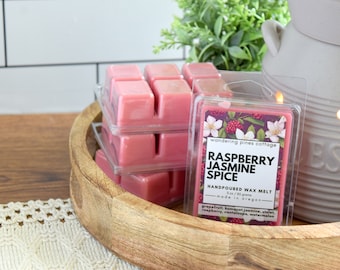 Raspberry Jasmine Spice Wax Melt, Wax Tart for warmers, Clamshell Wax Melt, fragrance for the home