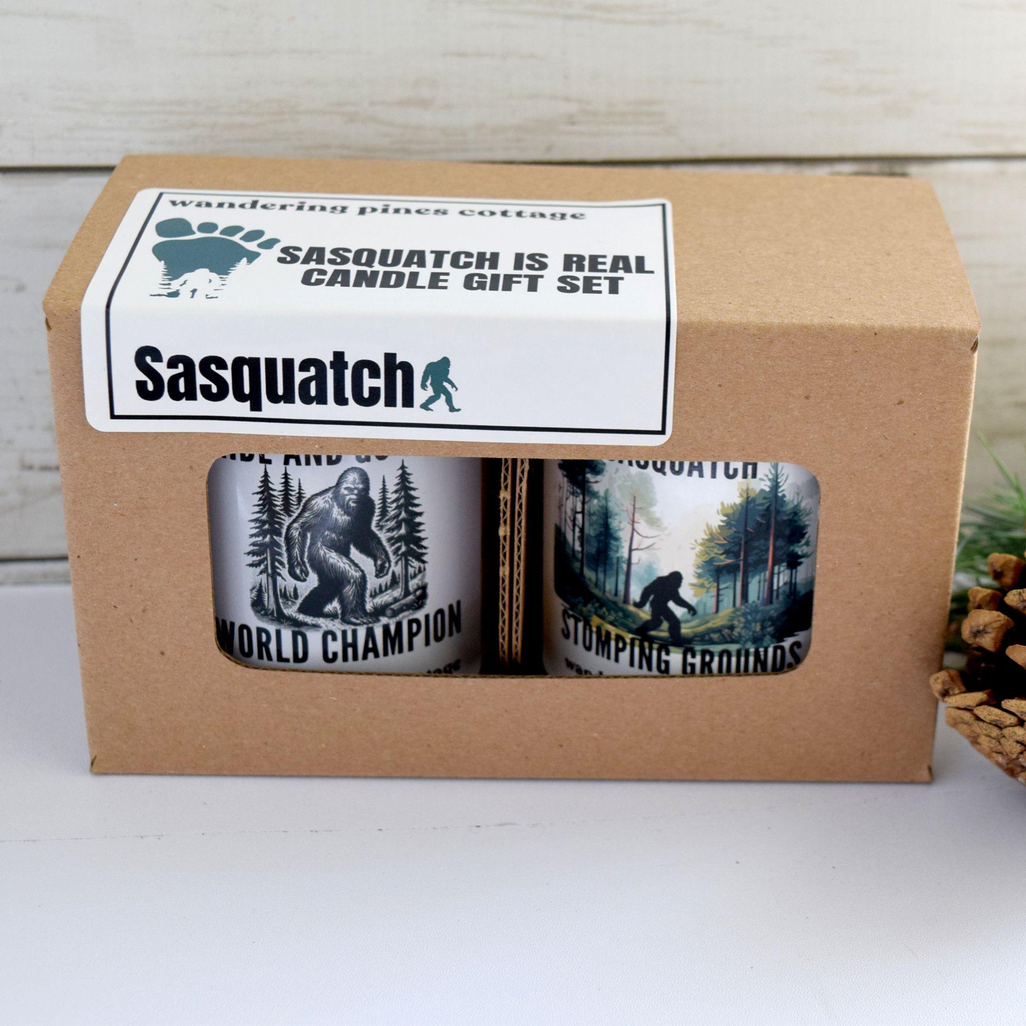Sasquatch Candle Gift Box, Funny Bigfoot Gift, Pacific Northwest Candles Gift, Cozy Home decor, clean burning