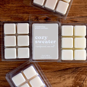 Cozy Sweater Weather wax melts for warmers Clamshell Fall Home fragrance