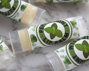 Peppermint lip balm, Vegan Lip Balm, vegan lip care, lip moisturizer, soothing lip balm, Minty Lip Balm