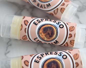 Espresso Lip Balm, Coffee Vegan Lip Balm, lip balm for chapped lips, lip moisturizer