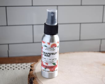 Grapefruit and Mint Room and Car Spray, Odor Eliminator,  Citrus Linen Spray, Home Fragrance, home decor