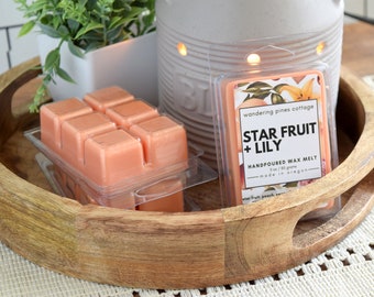 Star Fruit and Lily Wax Melt, Wax Tart for warmers, Clamshell Wax Melt, fragrance for the home