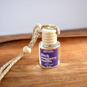 Black Raspberry Vanilla Car Diffuser: Hanging Reed Air Freshener (8ml)