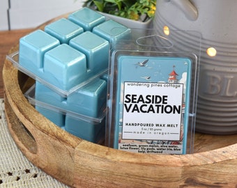 Seaside Vacation Wax Melt, Wax Tart for warmers, Fresh clean fragrance, Clamshell Wax Melt, fragrance for the home