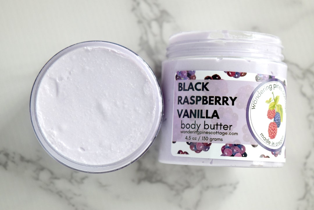 Black Raspberry Vanilla Body Butter, With Shea and Aloe, Hand and Body