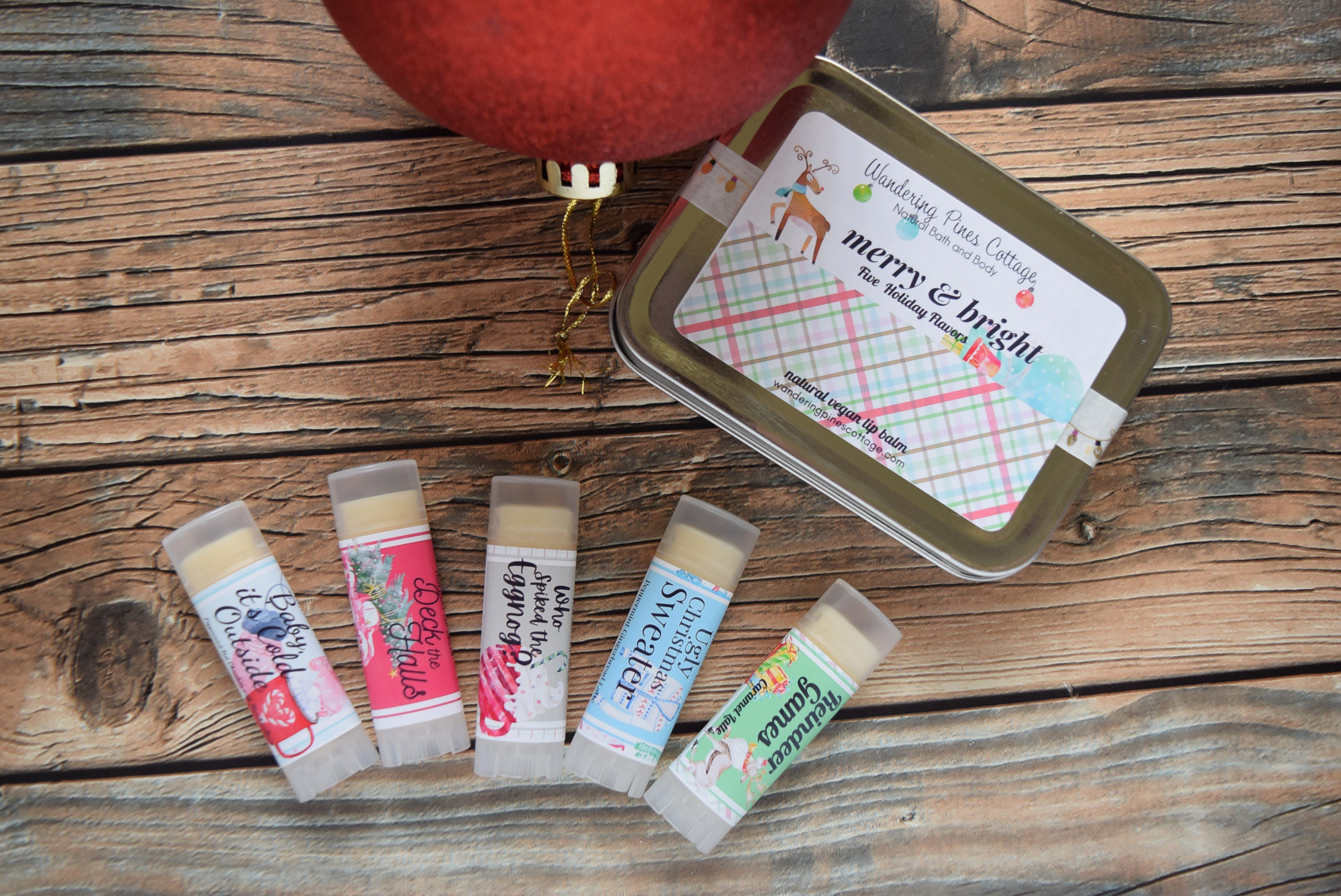 Christmas Lip Balm Assorted Flavors Gift Set Christmas Gift | Etsy