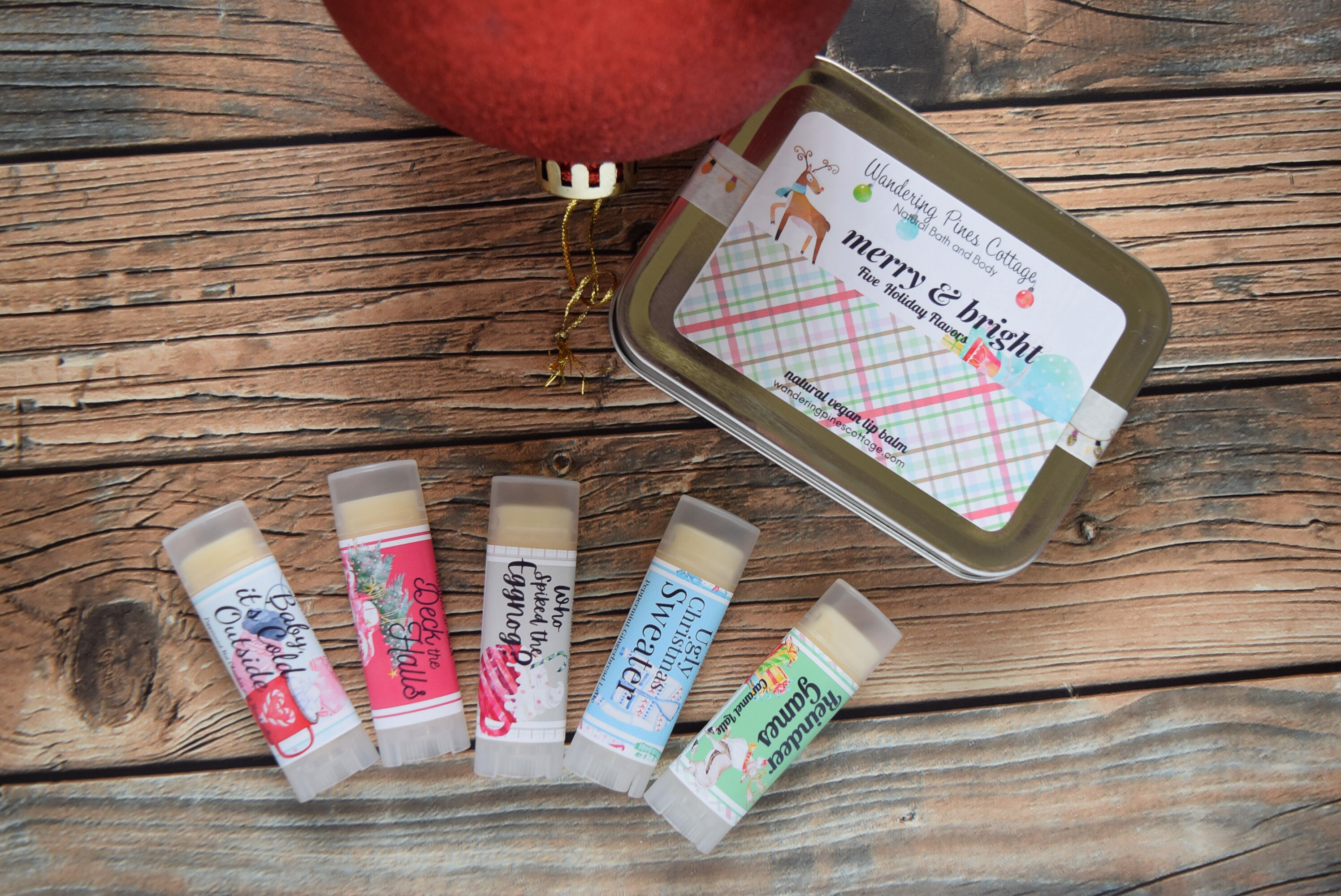 Christmas Lip Balm Assorted Flavors Gift Set Christmas Gift Etsy