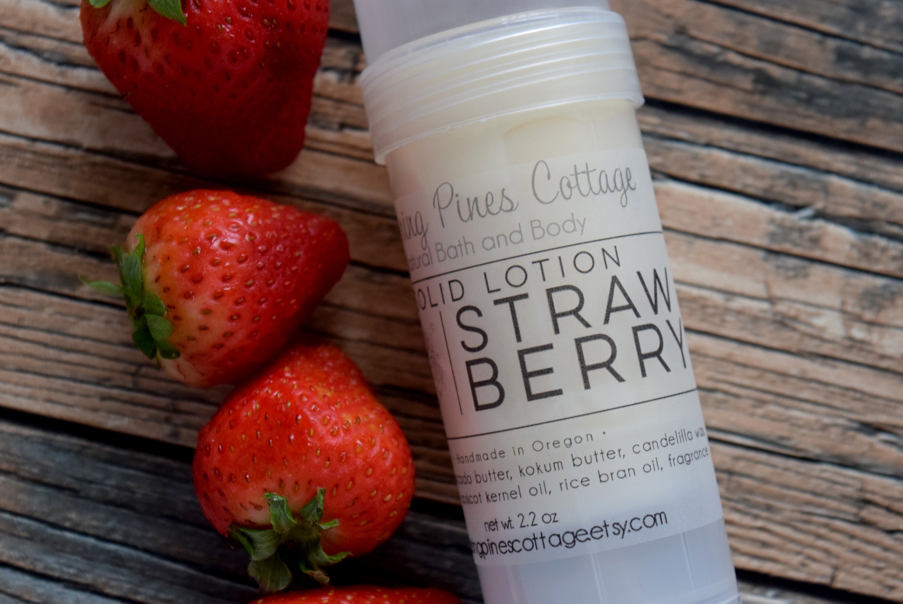 Lotion for dry skin Strawberry Solid Lotion Bar handmade Etsy