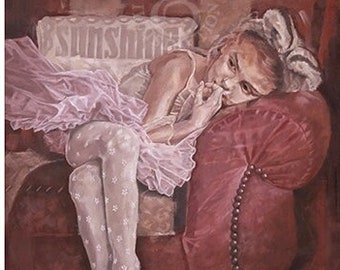 BALLERINA DREAMER. Ballerina Fine Art Giclée Print von Neil Paterson (2 Größen verfügbar)