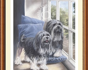 FRENCH BULLDOGS limited edition print /'The Rendezvous/'