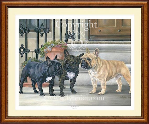 FRENCH BULLDOGS limited edition print /'The Rendezvous/'
