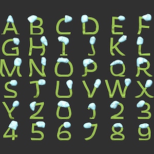 Carattere ClipArt Lettere stanche