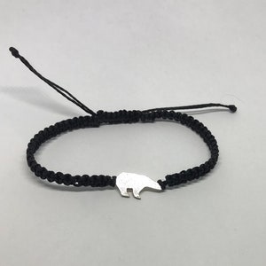 Macrame polar bear bracelet