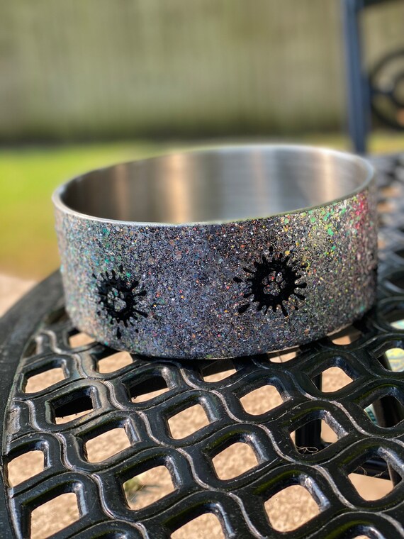 Personalized Dog Bowl Glitter Dog Bowl Hogg Dog Bowl Dog Etsy