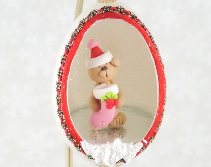 Teddy Bear Christmas Ornament, Teddy Bear Tree Ornament, Cute Christmas ...