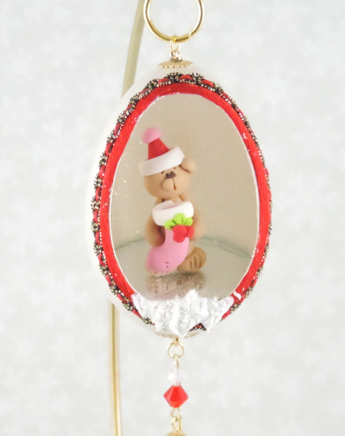 Teddy Bear Christmas Ornament Teddy Bear Tree Ornament Cute Etsy