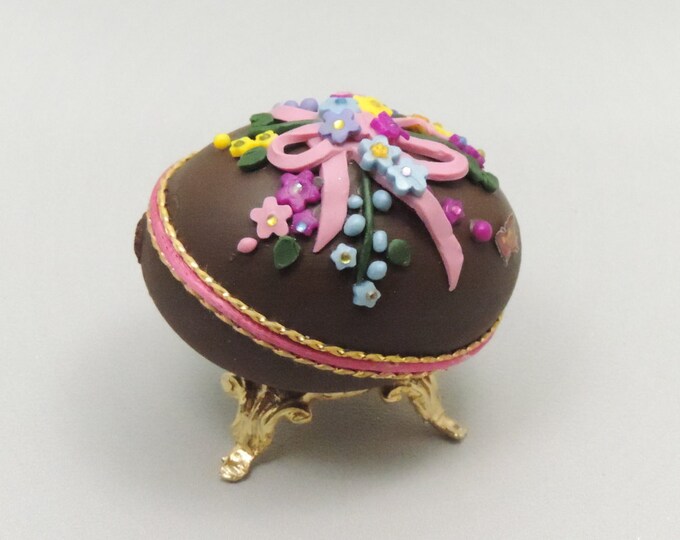 Decorated Chocolate Easter Egg Easter Bouquet Easter Egg Etsy