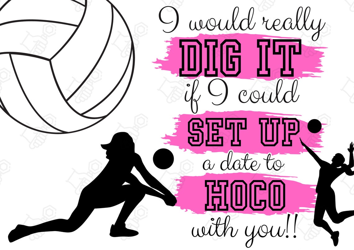 VOLLEYBALL Proposal Poster Set up Your HOCO PRO Etsy