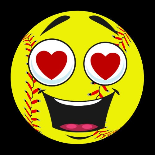 Softball Emojis 250 Emojis Softball Designs Digital Etsy