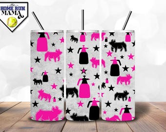 Livestock Show Week Tumbler Design | Show Swine | Skinny Tumbler Wrap | 20oz. + 30oz. Skinny Designs | Livestock Exhibitor | PNG Format