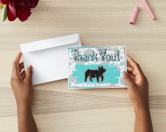 CANVA Digital Template: Livestock Show Thank You Cards (Editable)