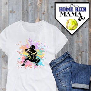 Baseball | Baseball Watercolor | Baseball Catcher | PNG | Proud Catcher&#39;s Mom | Catcher&#39;s Mom Shirt | My Son Will Be Waiting For You At Home