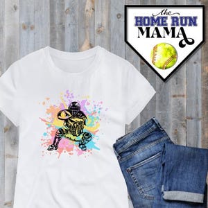 Softball Catcher | Softball Watercolor | Softball Shirt | PNG | Softball Hoodie | Softball Accessories | Softball Player | Softball Season