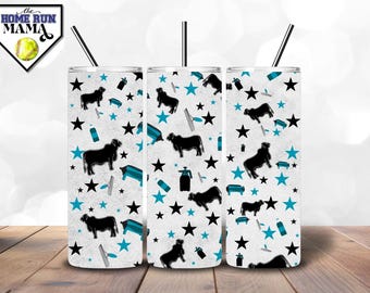 Livestock Show Week Tumbler Design | Show Brahman | Skinny Tumbler Wrap | 20 oz. + 30 oz. | PNG Format | Stock Show Tumbler | Brahman Design