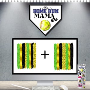 Softball Brush Strokes | Softball Design | Softball Team Colors | PNG Format | Softball Background | Softball Apparel | Softball Season
